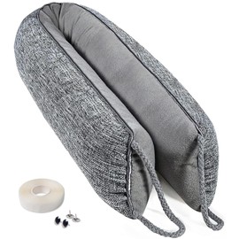 CNMTCCO Heavy Under Door Draught Excluder, 91 X 10 cm Wind Stopper for Window & Door, Air Door Draft Stopper Noise Blocker for Bottom of Door with Hook Loop