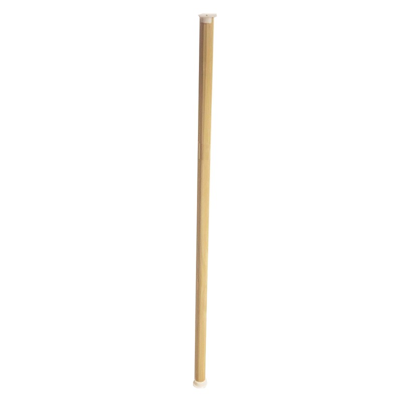 Closet Pole with Wood Construction and Plastic Brackets, 1 3/8"