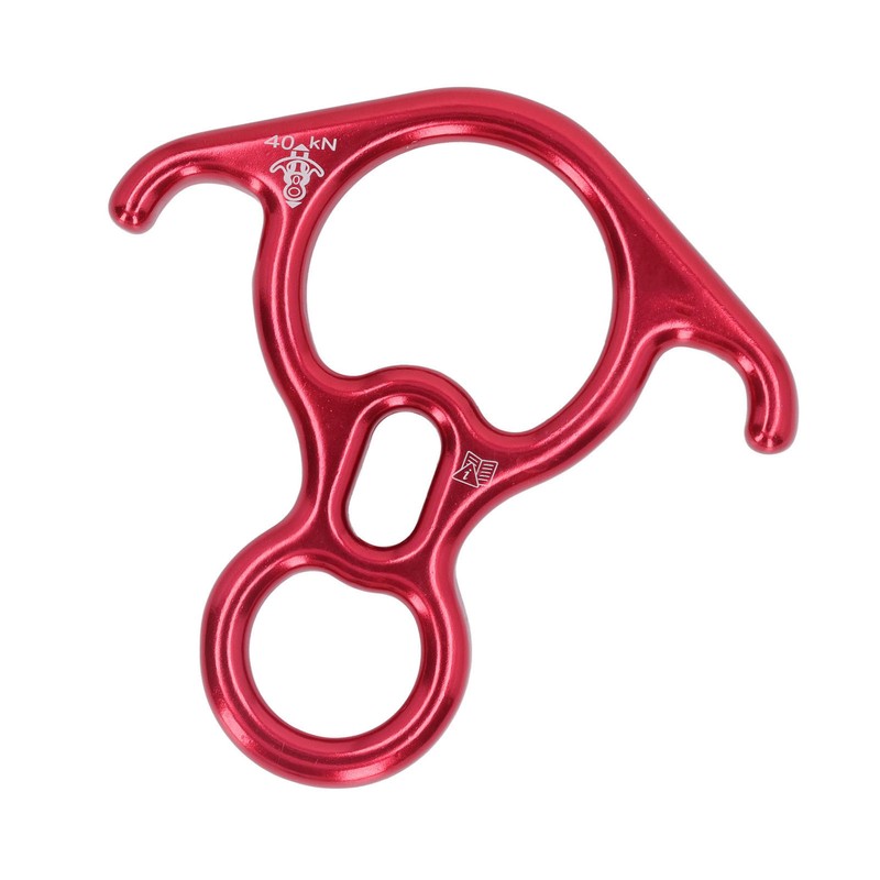 Descender Gear Aluminium Alloy 40KN Pulling Force Ox Horn Shaped