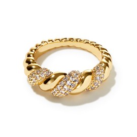 Ana Luisa Gold Rings for Women - 14K Gold Plated Rings for Women Non Tarnish - Trendy Stacking Ring for Everyday Wear - Twisted, Heart, Eternity Ring Styles - Hypoallergenic & Water-Resistant Jewelry