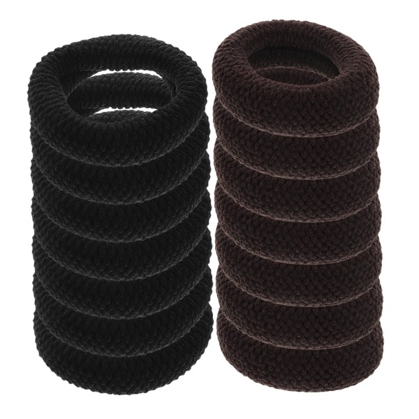 SAFIGLE 14PCS High Elastic Hair Ties for Women Thick Ponytail