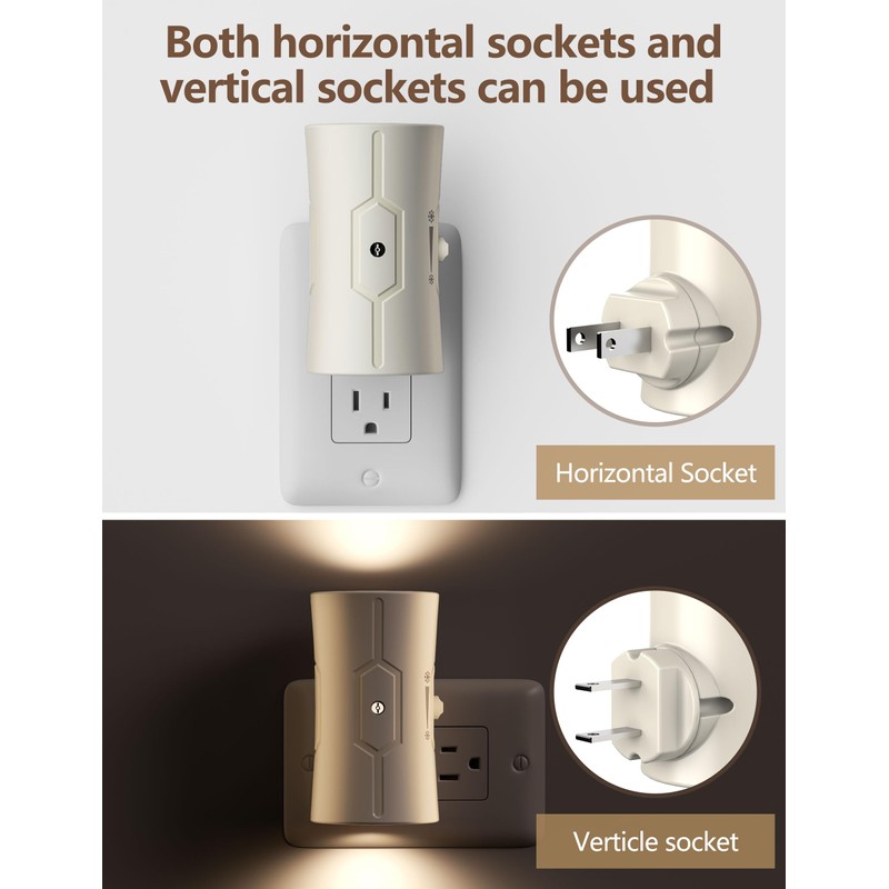 fesnne Night Light, LED Night Lights Plug into Wall, [2
