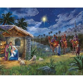 Christmas Wishes Nativity PD15043-PANEL from Riley Blake by The Panel