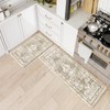 Collive Boho Kitchen Mats for Floor 2 Piece, Cushioned Anti