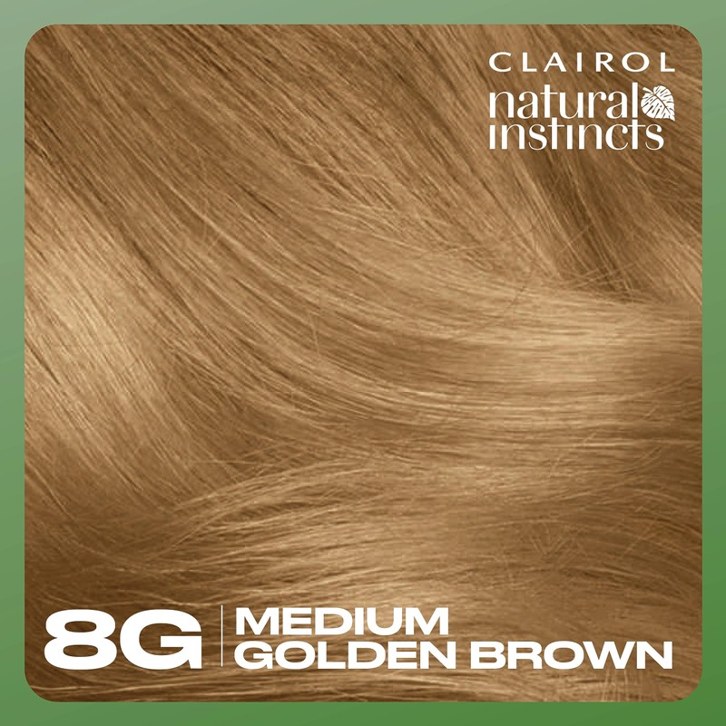 Clairol Natural Instincts Demi-Permanent Hair Dye, 8G Medium Golden Blonde