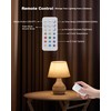 UMEXUS 10” Small Ceramic Cordless Table Lamp with Timer, Dimmer,