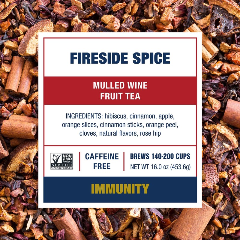 Tiesta Tea - Fireside Spice, Mulled Wine Herbal tea, Premium