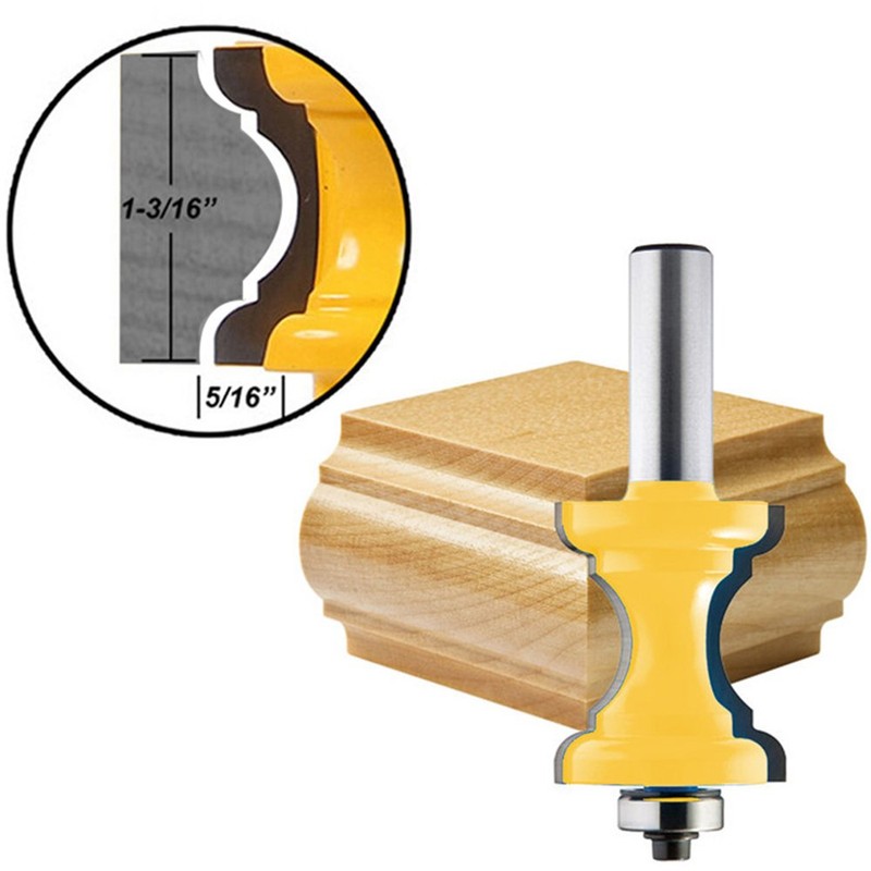 Yakamoz 1/2 Inch Shank Bullnose Bead Column Face Molding Router