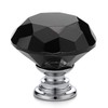 Ravinte Pack of 5 Crystal Drawer Knobs and Handles, Black