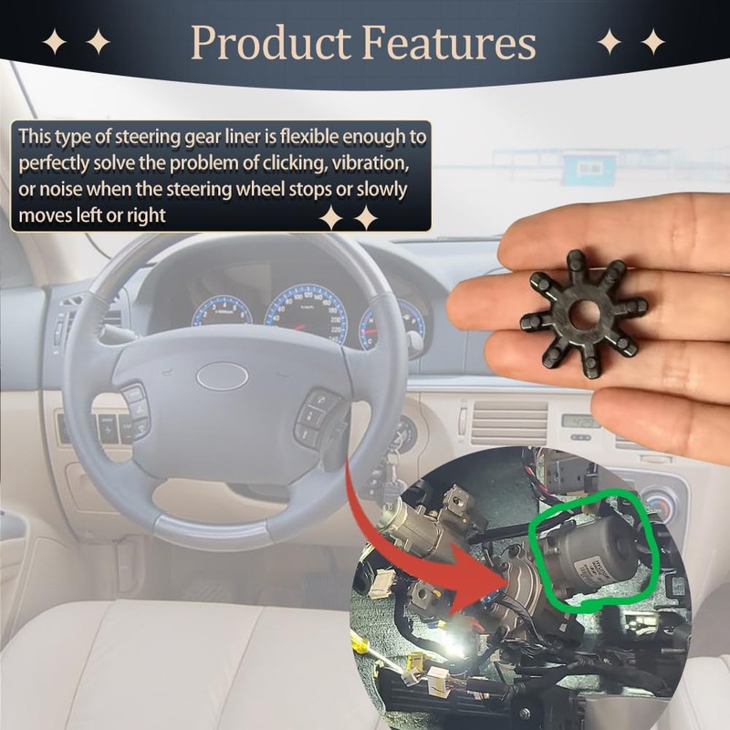 Lyxheth 2PCS Flexible Steering Coupler, Steering Coupling, 56315-2K000FFF Steering Gear