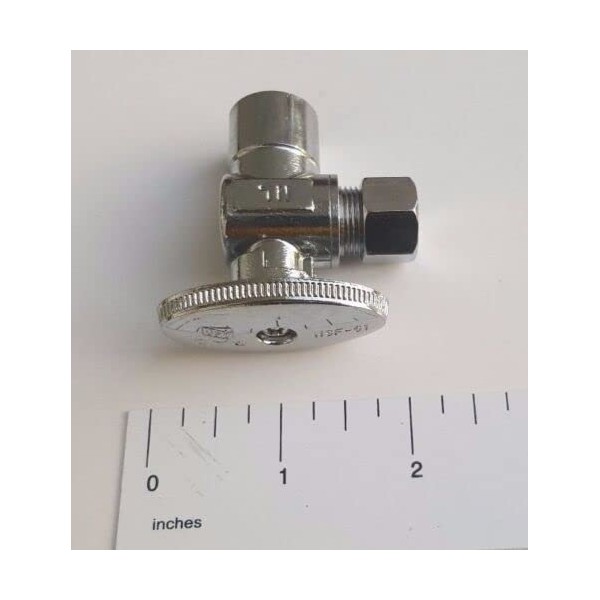 Generic (20) 1/4 TURN ANGLE STOP VALVE COMPRESSION 3/8"" OD
