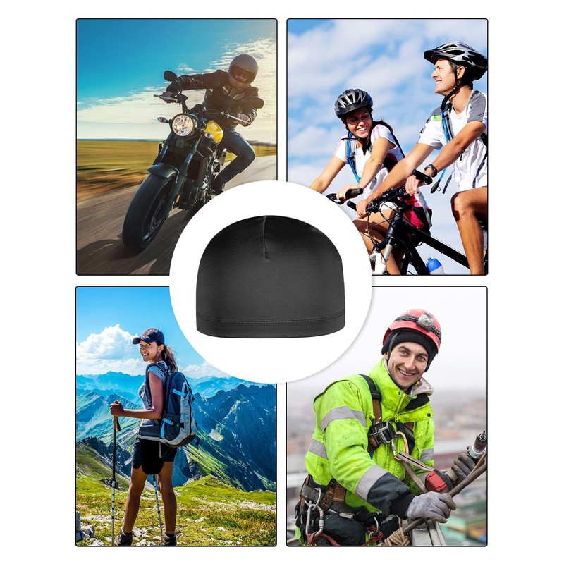 Boao 6 Piezas Gorros de Calavera Forro de Casco Absorbente