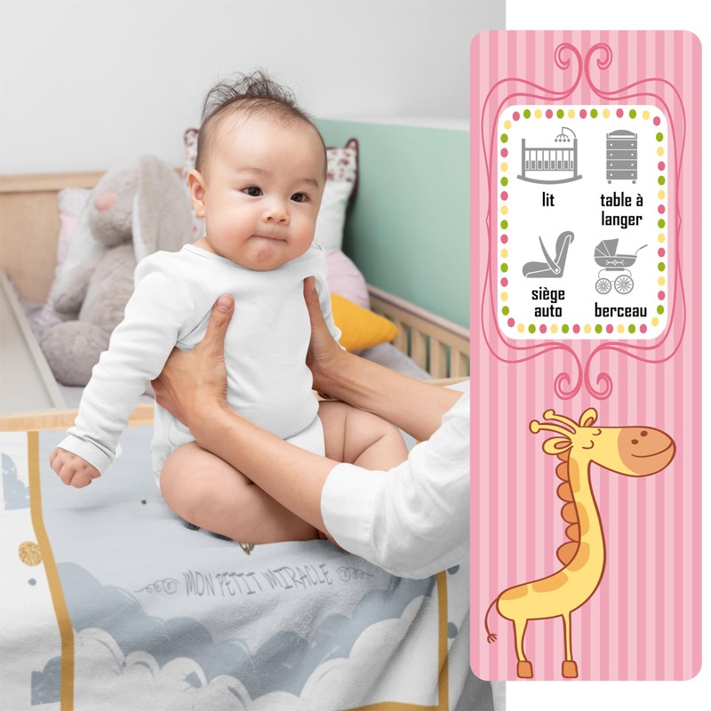 Zinello Design Babydecke aus Mikrofaser-Fleece, extra weich, 120 x 75