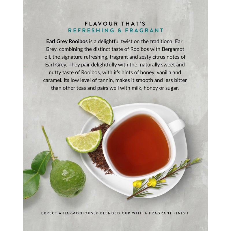 Tega Organic Earl Grey Rooibos Tea | Herbal Tea in