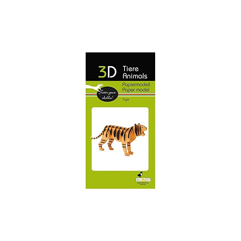 Fridolin 3D Paper Model Tiger