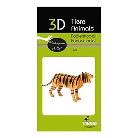 Fridolin 3D Paper Model Tiger