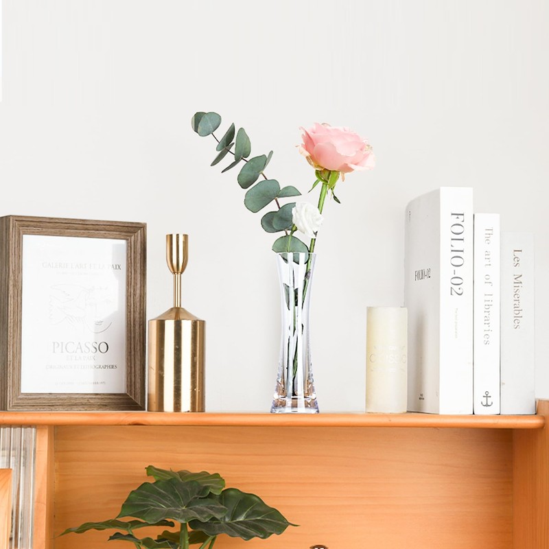 ComSaf Vase Unbreakable, Stylish, Flower Base, Polycarbonate, Transparent, Hydroponic, Interior