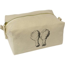 'Chicken Drumsticks' Canvas Wash Bag/Makeup Case (CS00042355)