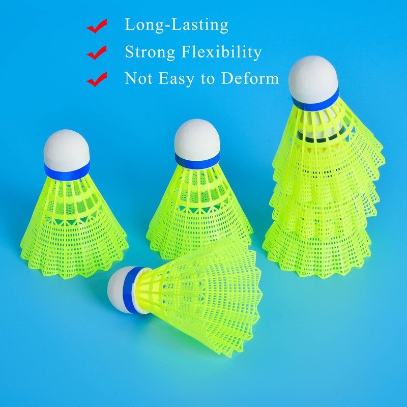 BAIHUALIN WHiZZ Durable Nylon Badminton Plastic Shuttlecocks for Beginner &