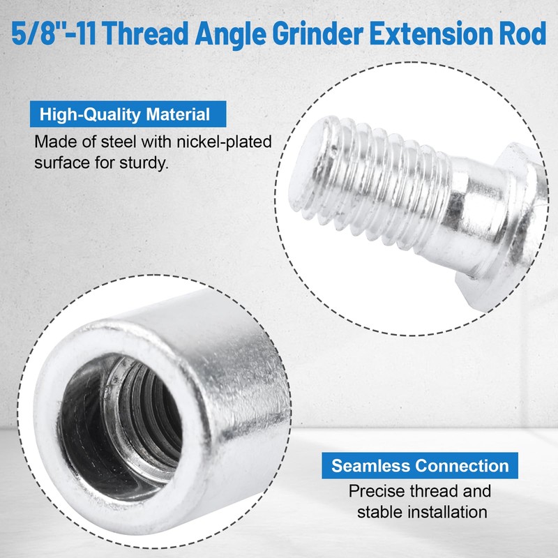 Grinder Extension Shaft 3/8" M10 Thread Angle Grinder Extension Connecting