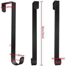 ELCOHO Christmas Wreath Hangers Metal Wreath Hook Over the Door Wreath Hanger Hanging Hook