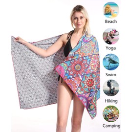 Blue Giraffe Beach Towel, Super Soft, Swim Towel, Microfiber, Bath Towel, 63.0 x 31.5 inches (160 x 80 cm), Travel, Ultra Absorbent, Sandproof, Large, Thin, Large, Lightweight, Compact, Quick Drying, Pool, Beach, Travel, Beach Blanket, Beach Mat