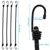 Hordion 24 Inch Bungee Cord with Hooks, 4 Pack Heavy