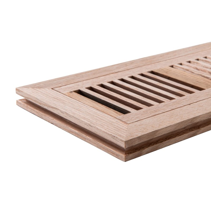 Razo White Oak Wood Flush Mount Floor Register Vent Cover,