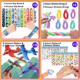 WAORZMK 230Pcs Party Bag Fillers Unisex with Glow Sticks, Balloons, Gliders, Pop Tubes, Assortment Toys Classroom Prizes Rewards Goodie Loot Bag Fillers for Girls Boys Birthday Party Gift Favors