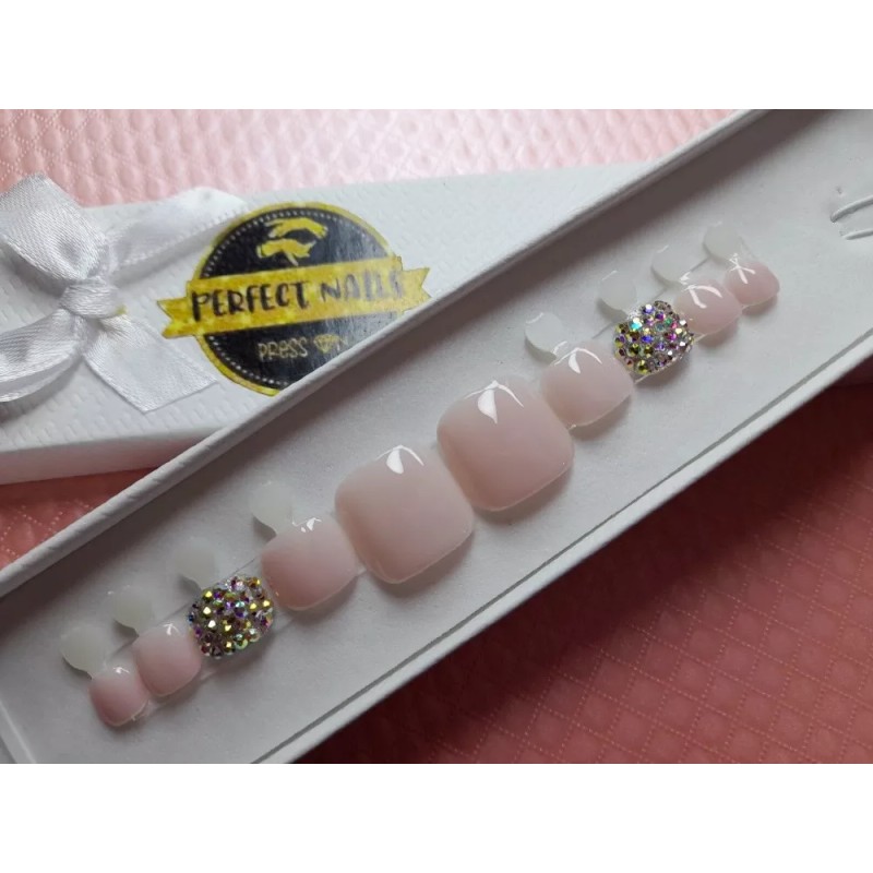 Perfect Nails Press On Uñas Decoradas Postizas Para Pies