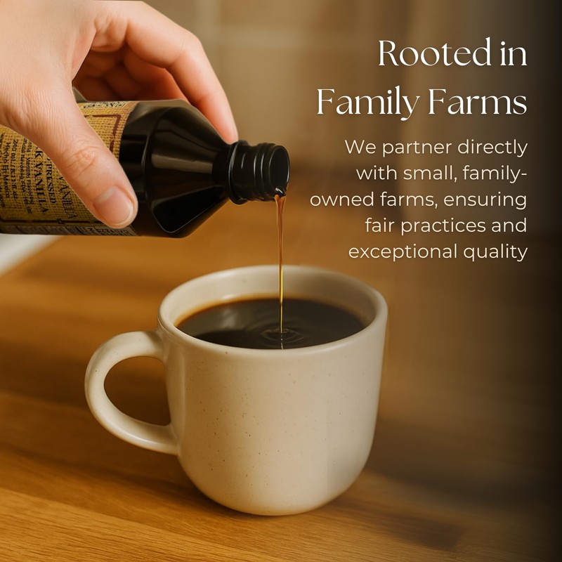 Pure Dark Mexican Vanilla Extract Gluten-Free Vanilla for Baking, Cakes,