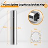 MIKKUPPA 7 Point Spike Lug Nuts Socket Key, 20mm Inner