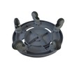 Janico 1041 Quiet Trash Can Dolly, Non Marking Casters, Round,