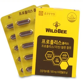 Chong Kun Dang Health Wild Bee Propolis Plus 360 Capsules 12 months supply / 종근당건강 와일드 비 프로폴리스 플러스 360캡슐 12개월분