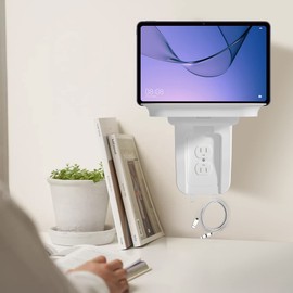 Suptek Estante grande de salida de pared, organizador de estante de pared para el hogar, blanco (S3XLW)