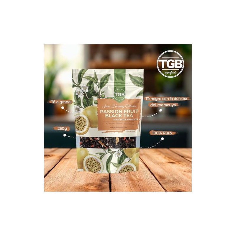 Tgb Passion Fruir Black Tea 250g Negro Maracuyá Infusión Tropical