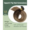 Ugeat U Tip Hair Extensions Human Hair Ombre Brown Ktip