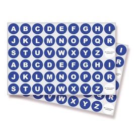 iSYFIX Blue Vinyl Letters Stickers - 4 Sets, 1 inch Self-Adhesive, A to Z - Decal for Indoor & Outdoor, Ideal for Inventory, Storage, Organizing, Alphabet for Boxes, Bins, Toolbox, Lockers & More