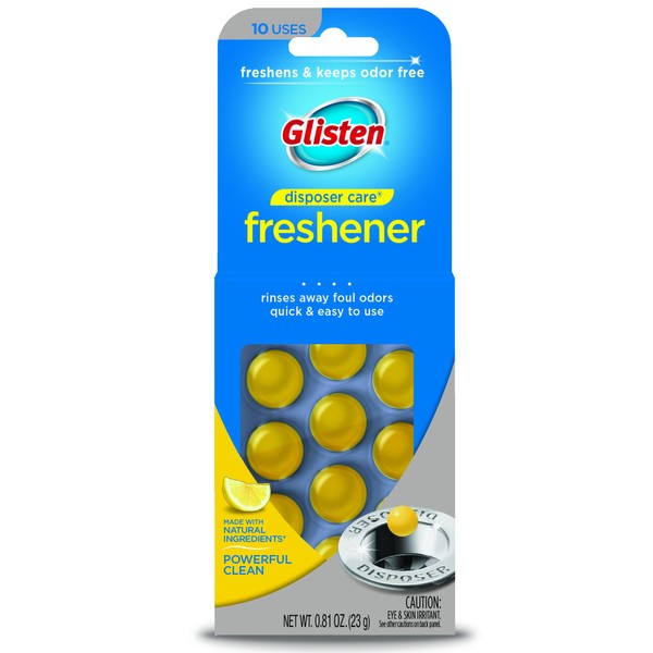 Glisten Garbage Disposer Freshener, Lemon Scent, 6-Pack