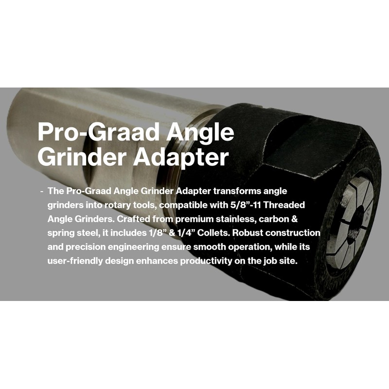 SuperGrindz 5/8”-11 Thread Angle Grinder Extension Shaft Set, Grinder Adapter