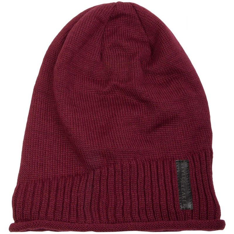 styleBREAKER Warm fine knit beanie hat with very soft fleece