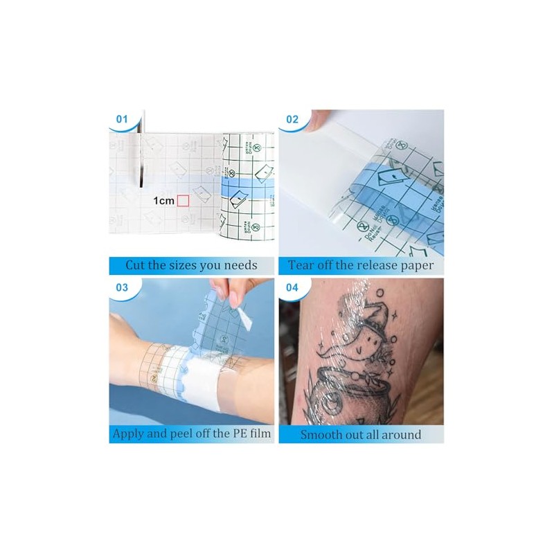 Emalla Waterproof Tattoo Aftercare Bandage - 3 Rolls
