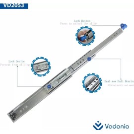 VADANIA VD2053 264lb Heavy Duty Drawer Slides W/Lock 3-Fold Full Extension 1pair
