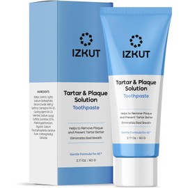 IZKUT Plaque & Tartar Remover Toothpaste for Teeth: Removes Plaque & Controls Tartar Build-up - Long-Lasting Fresh Breath, Deep Cleansing & Gum-Friendly Formula, Enamel Support Toothpaste for Adults & Kids