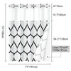 Yiatn No Hook Needed White Shower Curtain with Snap in