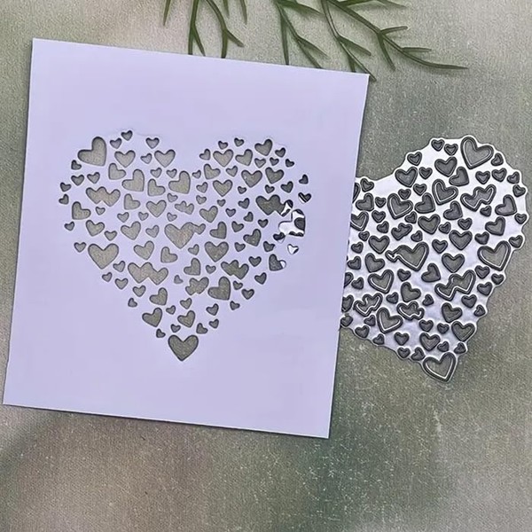 Heart Ornament Metal Die Cuts,Valentines Love Heart Frame Wedding Cutting
