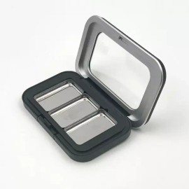 미니 아크릴창 마그넷 공팔레트 틴케이스 3구 립밤케이스 립용기 Mini Acrylic Window Magnet Compact Palette Tin Case 3 Grid Lip Balm Case Lip Container