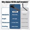 VICVIK 10 Inch Floating Shelf Bracket, Hidden Heavy Duty Hardware