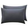 Bedsure Pillow Cases 2 Pack Dark Grey - Brushed Polyester