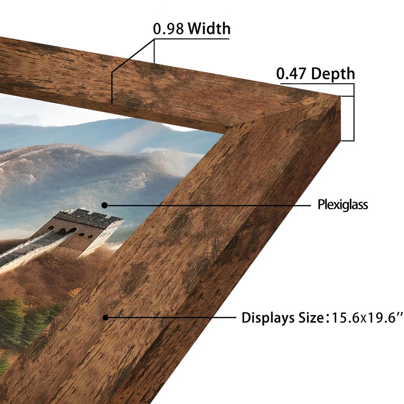 Picrit 16x20 Picture Frame, Photo Frame for Wall Mounting Display,